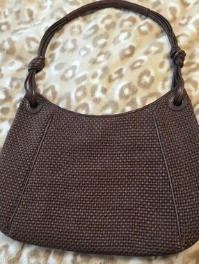 Adrienne Vittadini Brown Woven Shoulder Bag